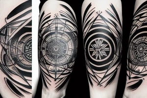 god like alchemy magical black sun tattoo idea