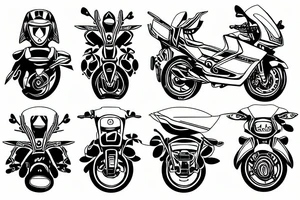 Vietnamese Honda Wyn motorbike tattoo idea