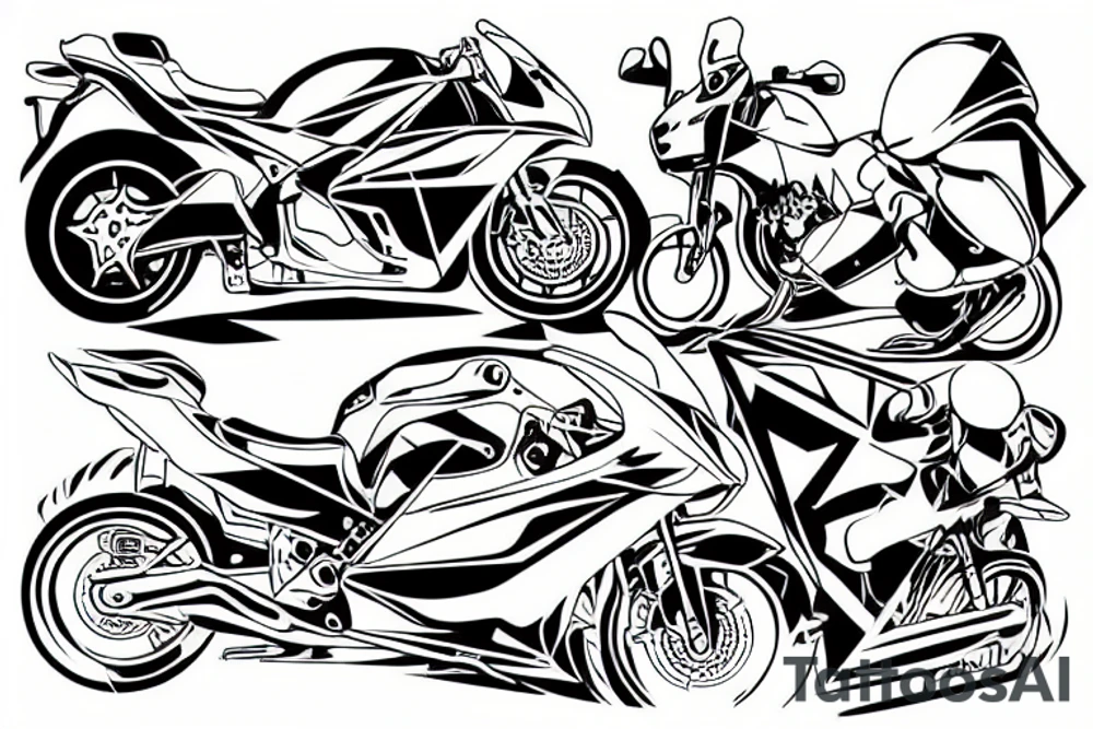 Vietnamese Honda Wyn motorbike tattoo idea