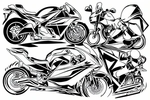 Vietnamese Honda Wyn motorbike tattoo idea