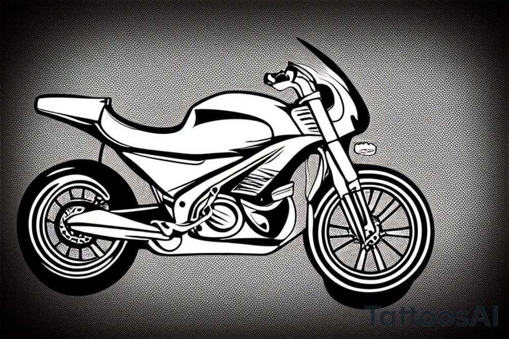Honda Wyn motorbike with a star symbol on it tattoo idea