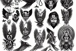 Odin angel tattoo idea