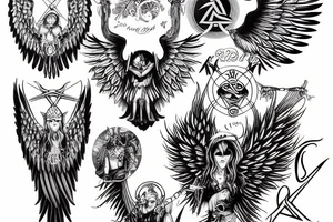 Odin angel tattoo idea