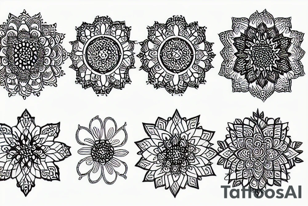 Mandala floral tattoo idea