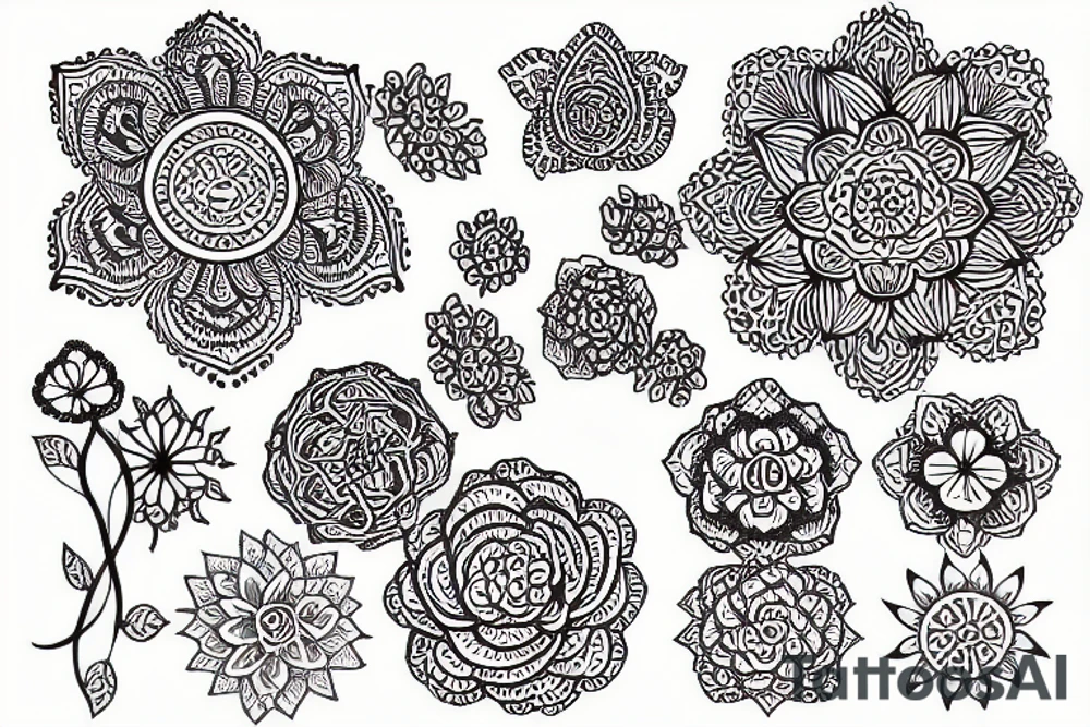 Mandala floral tattoo idea