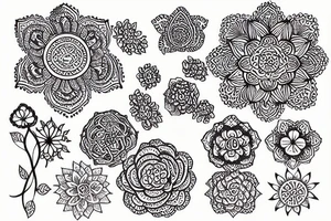 Mandala floral tattoo idea