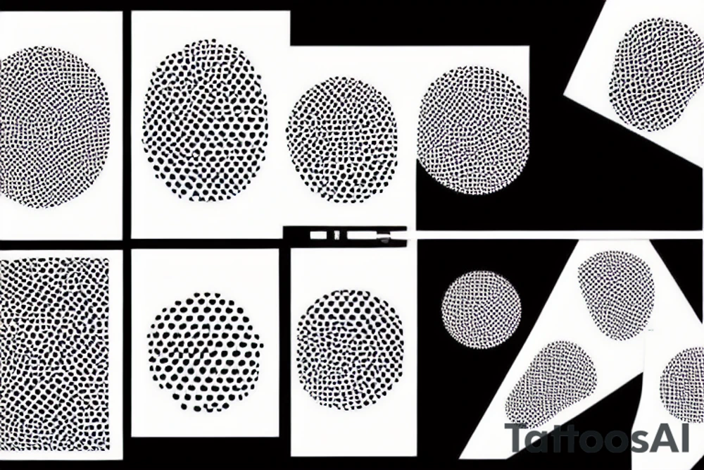 Simple lines dots geometric tattoo idea