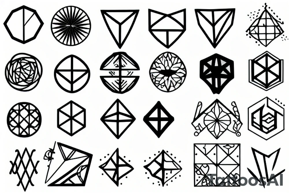 Simple geometric tattoo idea