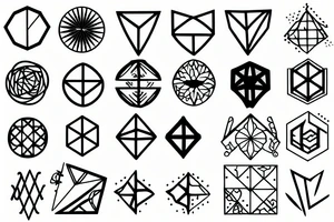 Simple geometric tattoo idea