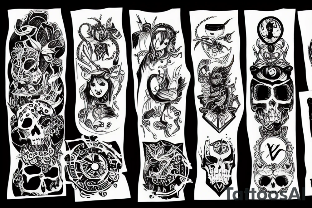 table of powers of two from 0 to 10 tattoo idea