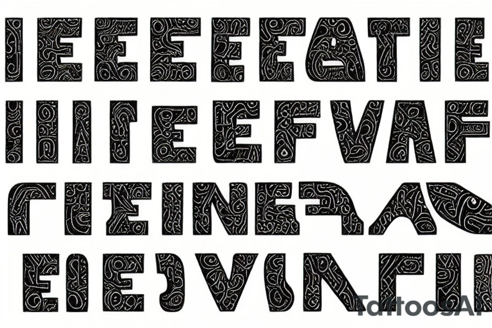 the letter E tattoo idea