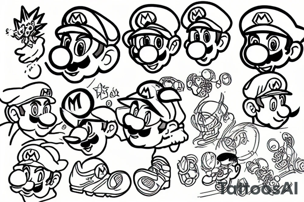 supermario tattoo idea