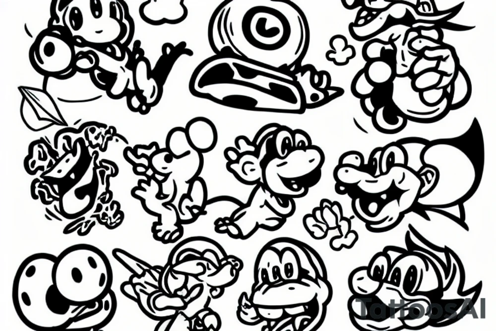 yoshi nintendo tattoo idea
