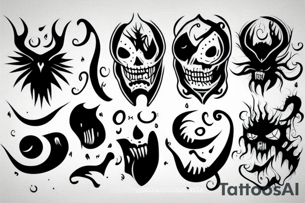 sexy scary creature tattoo idea