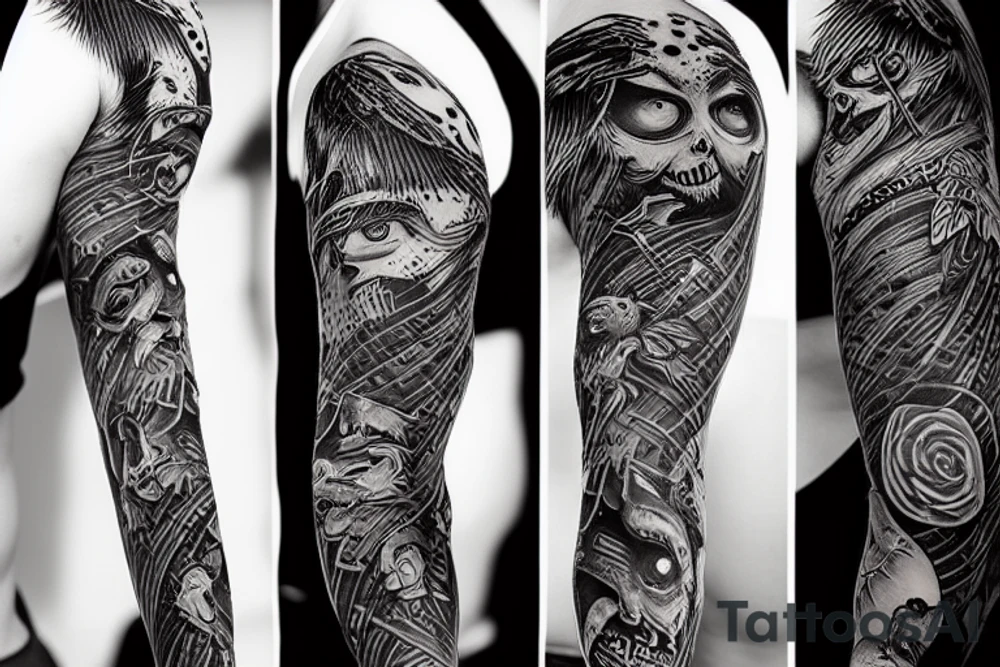 sexy scary creature tattoo idea