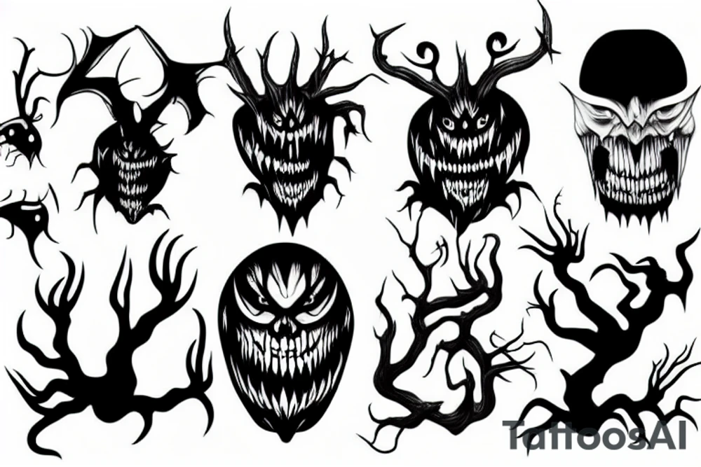 scary creature tattoo idea
