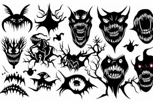 scary creature tattoo idea