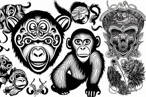 Monkey tattoo idea
