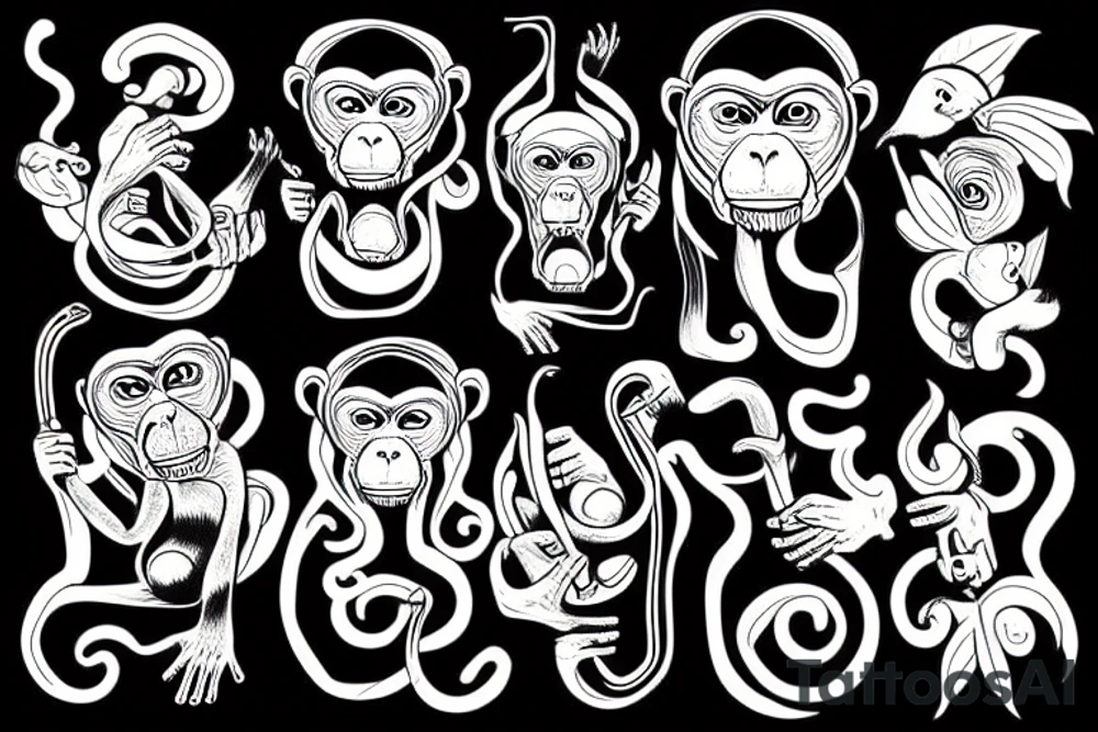 Monkey tattoo idea