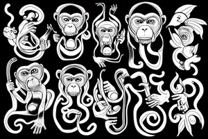 Monkey tattoo idea