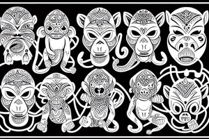Monkey tattoo idea