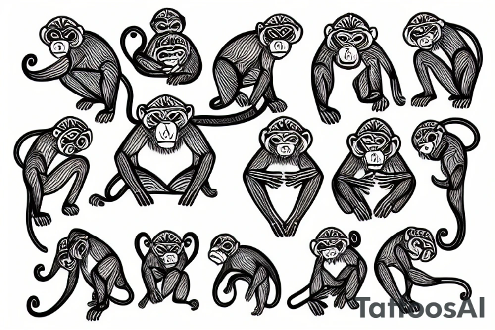 Monkey tattoo idea
