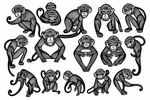 Monkey tattoo idea