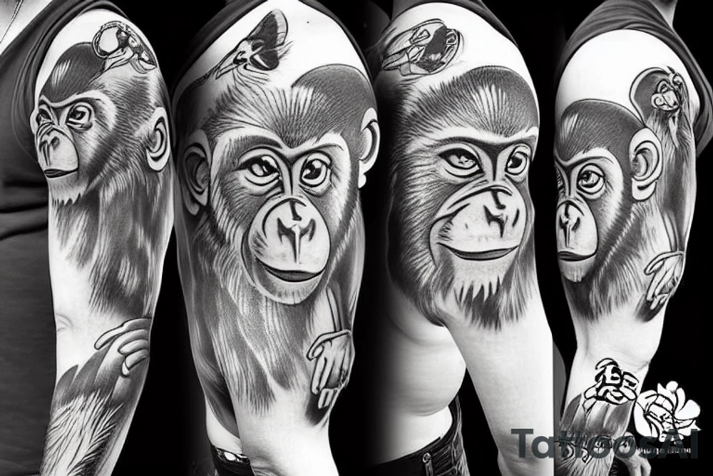 Monkey tattoo idea