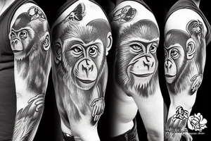 Monkey tattoo idea