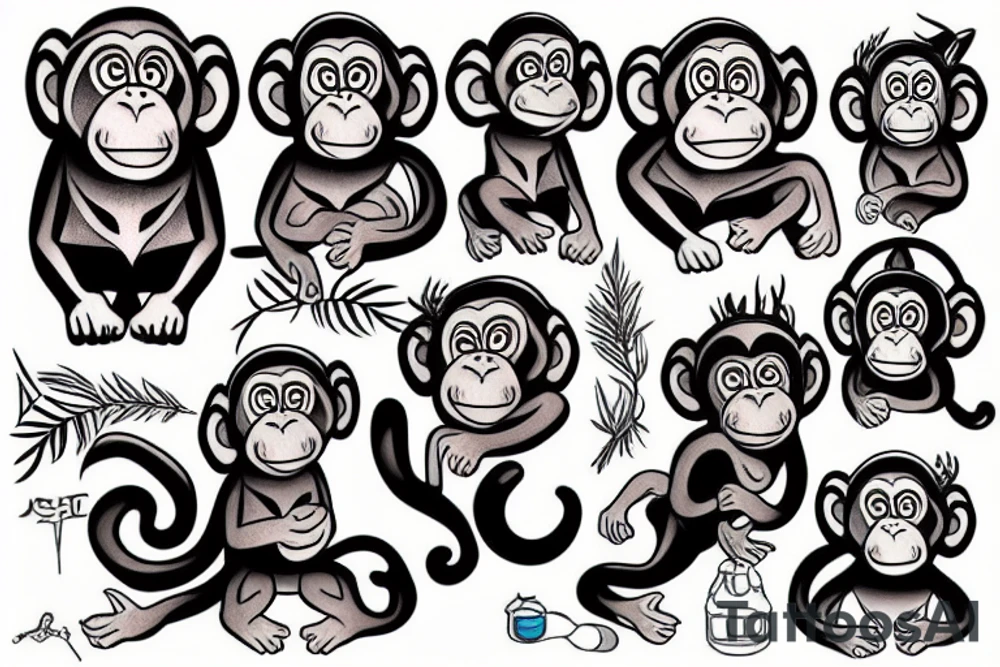 Monkey tattoo idea