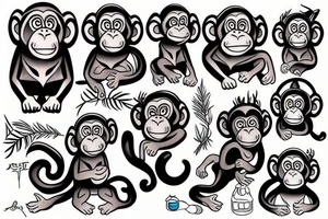 Monkey tattoo idea