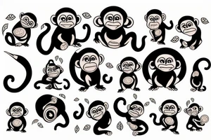 Monkey tattoo idea