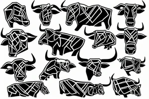 bull 13 tattoo idea