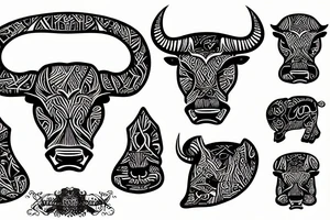 bull 13 tattoo idea