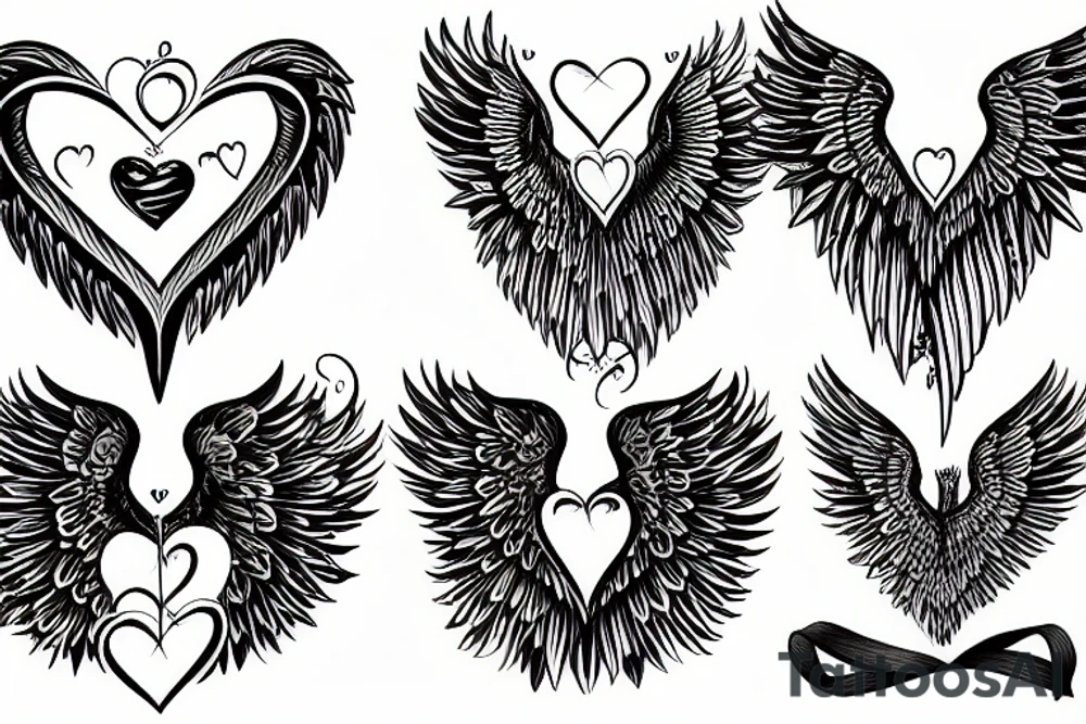 heart with wings tattoo idea