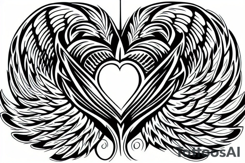 heart with wings tattoo idea