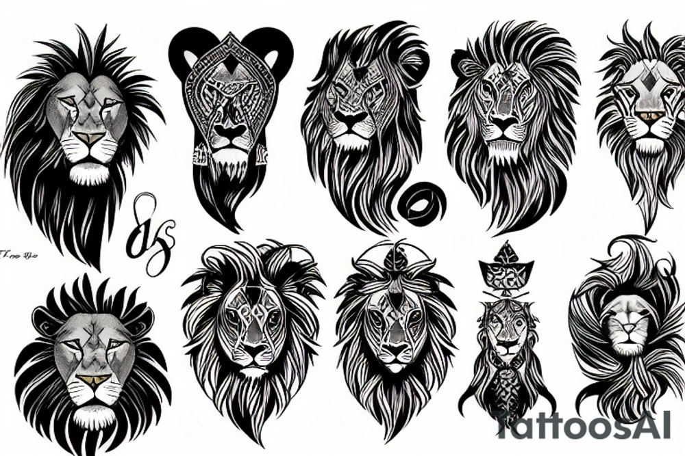 a lion tattoo idea