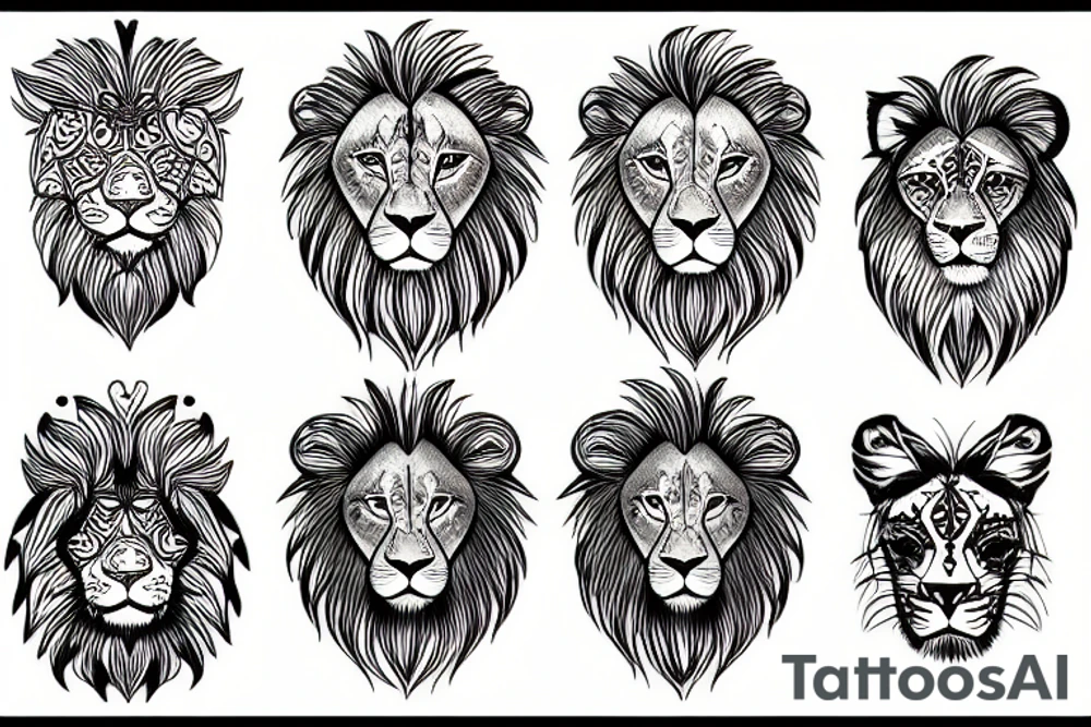 a lion tattoo idea