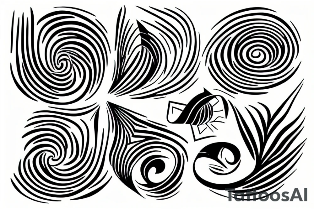 minimal vortex tattoo idea