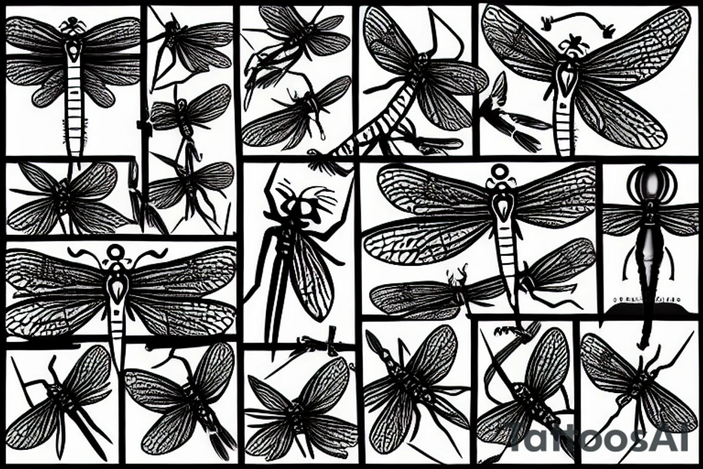 Dragonfly barbed wire with crackers tattoo idea