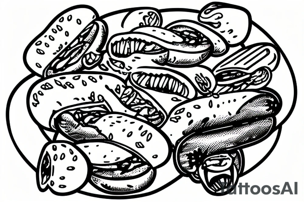dana white eating a hotdog tattoo idea