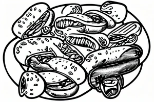 dana white eating a hotdog tattoo idea