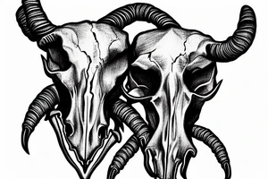 Goat skull with scorpion crawling out of eye tattoo idea