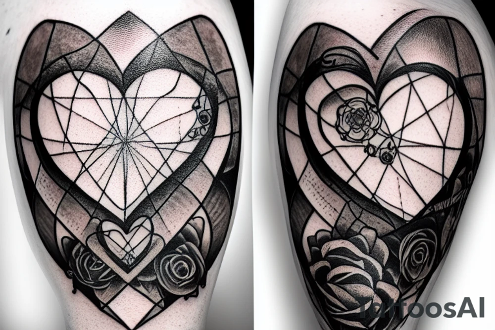 Steampunk style heart, subtle transgender symbol tattoo idea