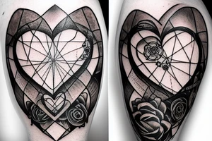 Steampunk style heart, subtle transgender symbol tattoo idea