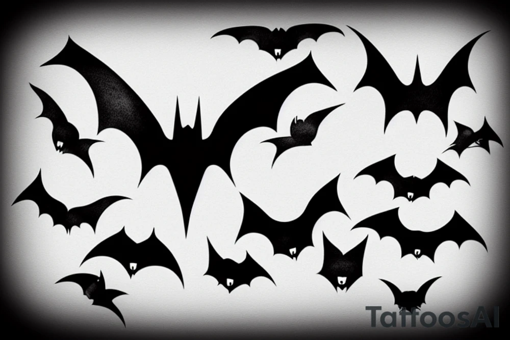 hanging bat tattoo idea
