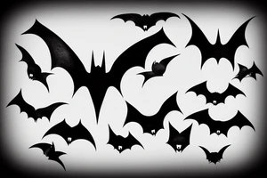 hanging bat tattoo idea