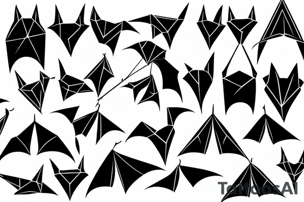 hanging bat tattoo idea