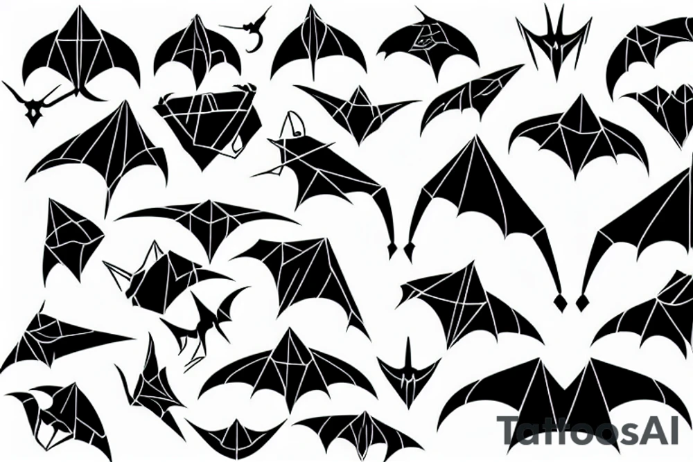hanging bat tattoo idea