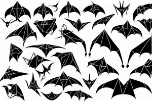hanging bat tattoo idea